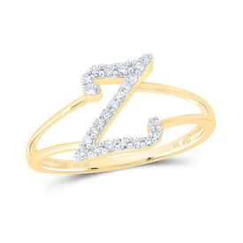 10K Yellow Gold Diamond Gift Initial 