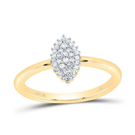 10K Yellow Gold Diamond Gift Marquise Ring 1/8 Cttw - Splendid Jewellery