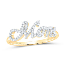 Load image into Gallery viewer, 10K Yellow Gold Diamond Gift "Mom" Ring 1/5 Cttw - Splendid Jewellery
