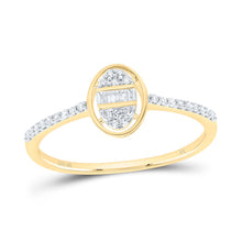 Load image into Gallery viewer, 10K Yellow Gold Diamond Gift Oval Ring 1/6 Cttw - Splendid Jewellery