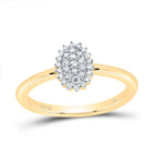 10K Yellow Gold Diamond Gift Oval Ring 1/6 Cttw - Splendid Jewellery