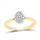 10K Yellow Gold Diamond Gift Oval Ring 1/6 Cttw - Splendid Jewellery