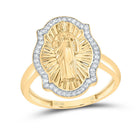 10K Yellow Gold Diamond Gift St.Jude Women's Ring 1/5 Cttw - Splendid Jewellery