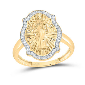 10K Yellow Gold Diamond Gift St.Jude Women's Ring 1/5 Cttw - Splendid Jewellery