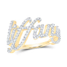 10K Yellow Gold Diamond Gift "Tiffany" Ring 3/8 Cttw - Splendid Jewellery