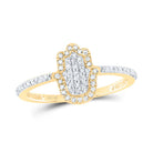 10K Yellow Gold Diamond Hamza Ring 1/5 Cttw - Splendid Jewellery