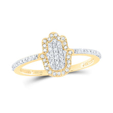 Load image into Gallery viewer, 10K Yellow Gold Diamond Hamza Ring 1/5 Cttw - Splendid Jewellery