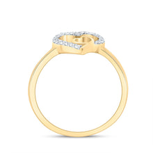 Load image into Gallery viewer, 10K Yellow Gold Diamond Heart Ring 1/8 Cttw - Splendid Jewellery
