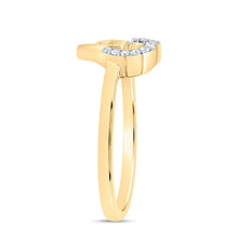 Load image into Gallery viewer, 10K Yellow Gold Diamond Heart Ring 1/8 Cttw - Splendid Jewellery