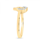 10K Yellow Gold Diamond Heart Ring 1/8 Cttw - Splendid Jewellery