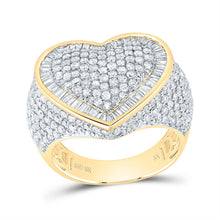Load image into Gallery viewer, 10K Yellow Gold Diamond Heart Ring 2 1/5 Cttw - Splendid Jewellery