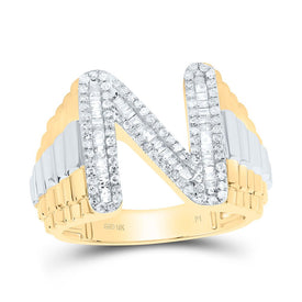 10K Yellow Gold Diamond Initial 