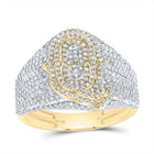 10K Yellow Gold Diamond Initial "Q" Men's Ring 1 5/8 Cttw - Splendid Jewellery