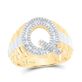 10K Yellow Gold Diamond Initial 