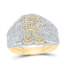 10K Yellow Gold Diamond Initial 