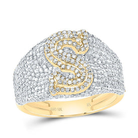 10K Yellow Gold Diamond Initial 