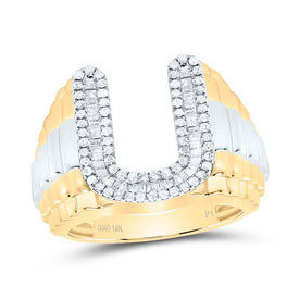 10K Yellow Gold Diamond Initial 