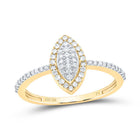 10K Yellow Gold Diamond Marquise Ring 1/5 Cttw - Splendid Jewellery