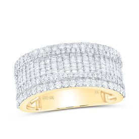 10K Yellow Gold Diamond Men's Band 1 3/4 Cttw - Splendid Jewellery