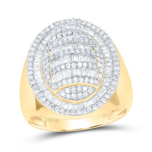 Load image into Gallery viewer, 10K Yellow Gold Diamond Men's Oval Shape Ring 1 1/2 Cttw - Splendid Jewellery