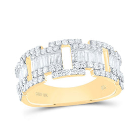 10K Yellow Gold Diamond Men's Ring 1 1/2 Cttw - Splendid Jewellery