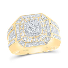 Load image into Gallery viewer, 10K Yellow Gold Diamond Men's Ring 1 1/3 Cttw - Splendid Jewellery