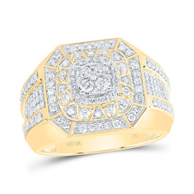 10K Yellow Gold Diamond Men's Ring 1 1/3 Cttw - Splendid Jewellery