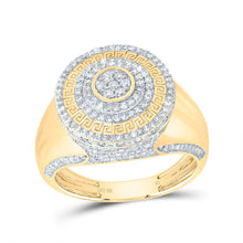 Load image into Gallery viewer, 10K Yellow Gold Diamond Men's Ring 1 Cttw - Splendid Jewellery