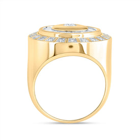 10K Yellow Gold Diamond Men's Ring 1 Cttw - Splendid Jewellery