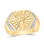 10K Yellow Gold Diamond Men's Ring 1/4 Cttw - Splendid Jewellery