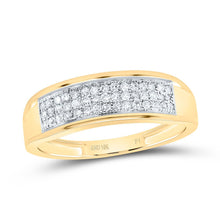 Load image into Gallery viewer, 10K Yellow Gold Diamond Men's Ring 1/6 Cttw - Splendid Jewellery
