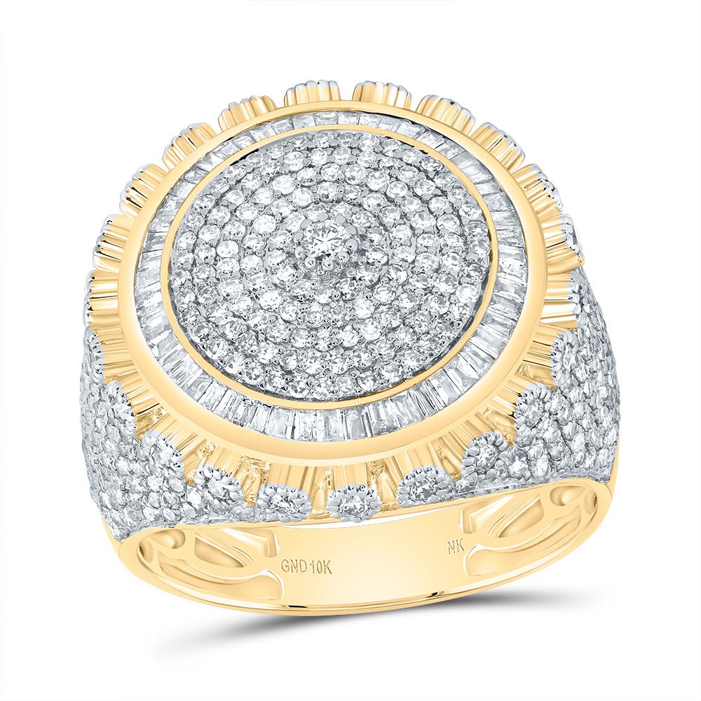 10K Yellow Gold Diamond Men's Ring 2 Cttw - Splendid Jewellery