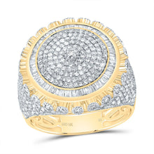 Load image into Gallery viewer, 10K Yellow Gold Diamond Men's Ring 2 Cttw - Splendid Jewellery