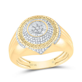 10K Yellow Gold Diamond Men's Ring 5/8 Cttw - Splendid Jewellery