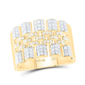 10K Yellow Gold Diamond Men's Ring 7/8 Cttw - Splendid Jewellery