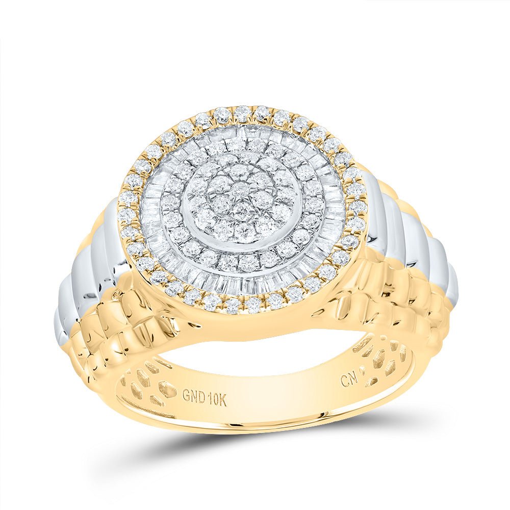 10K Yellow Gold Diamond Men's Ring 7/8 Cttw - Splendid Jewellery