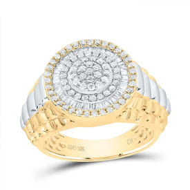 10K Yellow Gold Diamond Men's Ring 7/8 Cttw - Splendid Jewellery