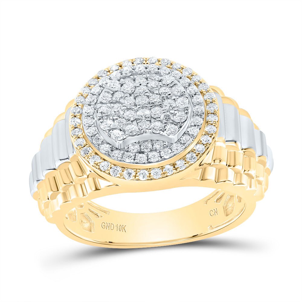 10K Yellow Gold Diamond Men's Ring 7/8 Cttw - Splendid Jewellery