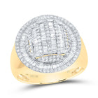 10K Yellow Gold Diamond Men's Shape Ring 1 5/8 Cttw - Splendid Jewellery