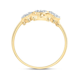 10K Yellow Gold Diamond Mom Heart Ring 1/10 Cttw - Splendid Jewellery