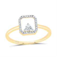 Load image into Gallery viewer, 10K Yellow Gold Diamond Octagon Ring 1/8 Cttw - Splendid Jewellery