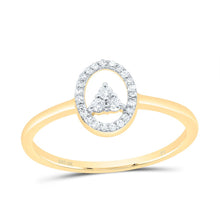 Load image into Gallery viewer, 10K Yellow Gold Diamond Oval Ring 1/8 Cttw - Splendid Jewellery
