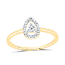 Load image into Gallery viewer, 10K Yellow Gold Diamond Pear Ring 1/10 Cttw - Splendid Jewellery