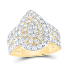 10K Yellow Gold Diamond Pear Shape Women's Ring 2 1/3 Cttw - Splendid Jewellery