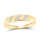 10K Yellow Gold Diamond Pear Trio Ring Set 1/5 Cttw - Splendid Jewellery