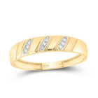 10K Yellow Gold Diamond Pear Trio Ring Set 1/5 Cttw - Splendid Jewellery