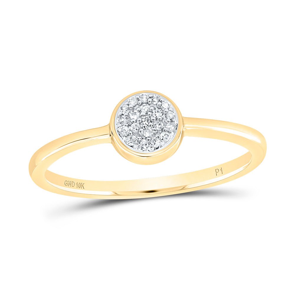 10K Yellow Gold Diamond Ring 1/20 Cttw - Splendid Jewellery