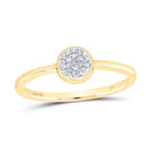 10K Yellow Gold Diamond Ring 1/20 Cttw - Splendid Jewellery