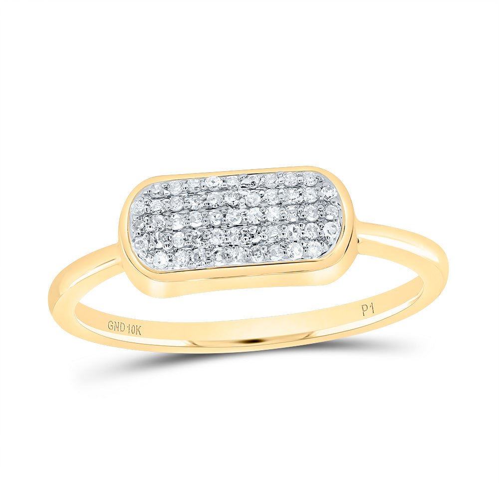 10K Yellow Gold Diamond Ring 1/8 Cttw - Splendid Jewellery