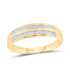 10K Yellow Gold Diamond Square Trio Ring Set 1/2 Cttw - Splendid Jewellery